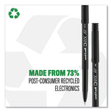 Onyx Stick Roller Ball Pen, Micro 0.5 Mm, Black Ink, Black Matte Barrel, Dozen