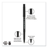 Onyx Stick Roller Ball Pen, Micro 0.5 Mm, Black Ink, Black Matte Barrel, Dozen