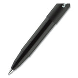 Onyx Stick Roller Ball Pen, Micro 0.5 Mm, Black Ink, Black Matte Barrel, Dozen