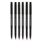 Onyx Stick Roller Ball Pen, Micro 0.5 Mm, Black Ink, Black Matte Barrel, Dozen
