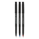 Onyx Stick Roller Ball Pen, Micro 0.5 Mm, Black Ink, Black Matte Barrel, Dozen