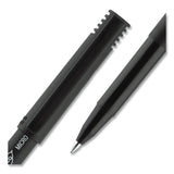 Onyx Stick Roller Ball Pen, Micro 0.5 Mm, Black Ink, Black Matte Barrel, Dozen