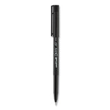 Onyx Stick Roller Ball Pen, Micro 0.5 Mm, Black Ink, Black Matte Barrel, Dozen
