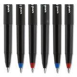 Onyx Stick Roller Ball Pen, Micro 0.5 Mm, Blue Ink, Black Matte Barrel, Dozen