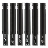 Onyx Stick Roller Ball Pen, Micro 0.5 Mm, Blue Ink, Black Matte Barrel, Dozen