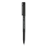 Onyx Stick Roller Ball Pen, Micro 0.5 Mm, Blue Ink, Black Matte Barrel, Dozen