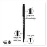 Onyx Stick Roller Ball Pen, Micro 0.5 Mm, Blue Ink, Black Matte Barrel, Dozen