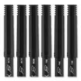 Onyx Stick Roller Ball Pen, Micro 0.5 Mm, Red Ink, Black Matte Barrel, Dozen