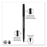 Onyx Stick Roller Ball Pen, Micro 0.5 Mm, Red Ink, Black Matte Barrel, Dozen