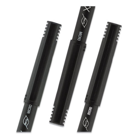 Onyx Stick Roller Ball Pen, Micro 0.5 Mm, Red Ink, Black Matte Barrel, Dozen