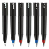 Onyx Stick Roller Ball Pen, Micro 0.5 Mm, Red Ink, Black Matte Barrel, Dozen