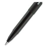 Onyx Stick Roller Ball Pen, Micro 0.5 Mm, Red Ink, Black Matte Barrel, Dozen