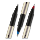 Deluxe Stick Roller Ball Pen, Fine 0.7 Mm, Black Ink, Champagne Barrel, Dozen