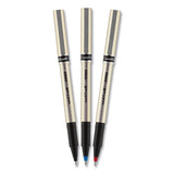 Deluxe Stick Roller Ball Pen, Fine 0.7 Mm, Black Ink, Champagne Barrel, Dozen