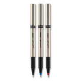Deluxe Stick Roller Ball Pen, Fine 0.7 Mm, Black Ink, Champagne Barrel, Dozen