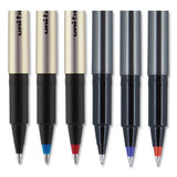 Deluxe Stick Roller Ball Pen, Fine 0.7 Mm, Black Ink, Champagne Barrel, Dozen