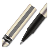 Deluxe Stick Roller Ball Pen, Fine 0.7 Mm, Black Ink, Champagne Barrel, Dozen