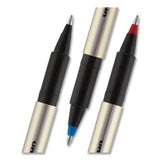 Deluxe Stick Roller Ball Pen, Fine 0.7 Mm, Blue Ink, Champagne Barrel, Dozen