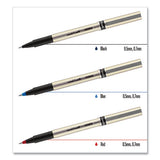Deluxe Stick Roller Ball Pen, Fine 0.7 Mm, Blue Ink, Champagne Barrel, Dozen