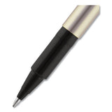 Deluxe Stick Roller Ball Pen, Fine 0.7 Mm, Blue Ink, Champagne Barrel, Dozen