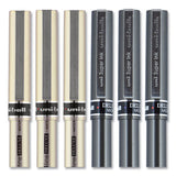 Deluxe Stick Roller Ball Pen, Fine 0.7 Mm, Blue Ink, Champagne Barrel, Dozen