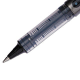 Vision Stick Roller Ball Pen, Micro 0.5 Mm, Black Ink, Black-gray Barrel, Dozen