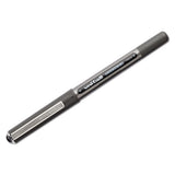 Vision Stick Roller Ball Pen, Micro 0.5 Mm, Black Ink, Black-gray Barrel, Dozen