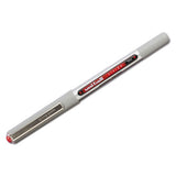 Vision Stick Roller Ball Pen, Fine 0.7 Mm, Red Ink, Gray-red Barrel, Dozen