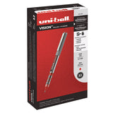 Vision Stick Roller Ball Pen, Fine 0.7 Mm, Red Ink, Gray-red Barrel, Dozen