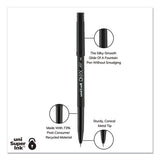 Onyx Stick Roller Ball Pen, Fine 0.7 Mm, Black Ink, Black Matte Barrel, Dozen