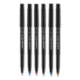 Onyx Stick Roller Ball Pen, Fine 0.7 Mm, Black Ink, Black Matte Barrel, Dozen