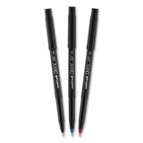 Onyx Stick Roller Ball Pen, Fine 0.7 Mm, Red Ink, Black Matte Barrel, Dozen