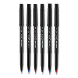 Onyx Stick Roller Ball Pen, Fine 0.7 Mm, Red Ink, Black Matte Barrel, Dozen