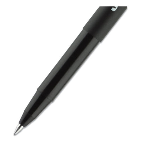 Onyx Stick Roller Ball Pen, Fine 0.7 Mm, Red Ink, Black Matte Barrel, Dozen