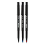 Onyx Stick Roller Ball Pen, Fine 0.7 Mm, Red Ink, Black Matte Barrel, Dozen