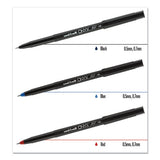 Onyx Stick Roller Ball Pen, Fine 0.7 Mm, Red Ink, Black Matte Barrel, Dozen