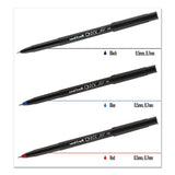 Onyx Stick Roller Ball Pen, Fine 0.7 Mm, Blue Ink, Black Matte Barrel, Dozen