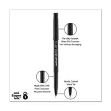 Onyx Stick Roller Ball Pen, Fine 0.7 Mm, Blue Ink, Black Matte Barrel, Dozen