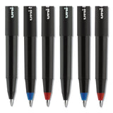 Onyx Stick Roller Ball Pen, Fine 0.7 Mm, Blue Ink, Black Matte Barrel, Dozen