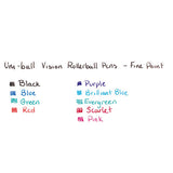 Vision Stick Roller Ball Pen, Fine 0.7 Mm, Majestic Purple Ink, Gray Barrel, Dozen
