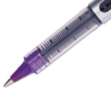 Vision Stick Roller Ball Pen, Fine 0.7 Mm, Majestic Purple Ink, Gray Barrel, Dozen