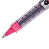 Vision Stick Roller Ball Pen, Fine 0.7 Mm, Passion Pink Ink, Gray Barrel, Dozen