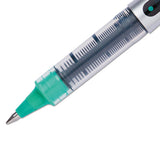 Vision Stick Roller Ball Pen, Fine 0.7 Mm, Evergreen Ink, Gray Barrel, Dozen