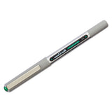 Vision Stick Roller Ball Pen, Fine 0.7 Mm, Evergreen Ink, Gray Barrel, Dozen