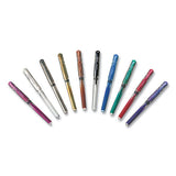 Impact Stick Gel Pen, Medium 1mm, Silver Metallic Ink, Silver Barrel