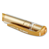 Impact Stick Gel Pen, Medium 1mm, Silver Metallic Ink, Silver Barrel