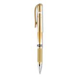 Impact Stick Gel Pen, Medium 1mm, Silver Metallic Ink, Silver Barrel