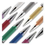 Impact Stick Gel Pen, Medium 1mm, Silver Metallic Ink, Silver Barrel