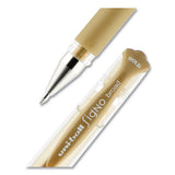 Impact Stick Gel Pen, Medium 1mm, Silver Metallic Ink, Silver Barrel