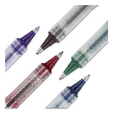 Vision Elite Stick Roller Ball Pen, 0.8 Mm, Blue-black Ink, White-blue Black Barrel